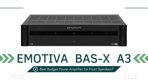 Performance is nothing amazing. . Emotiva basx a3 review